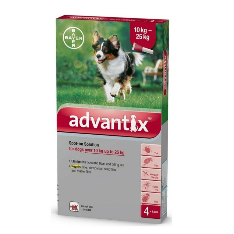 אדוונטיקס טיפות למניעת פרעושים וקרציות לכלבים 10-25 קג