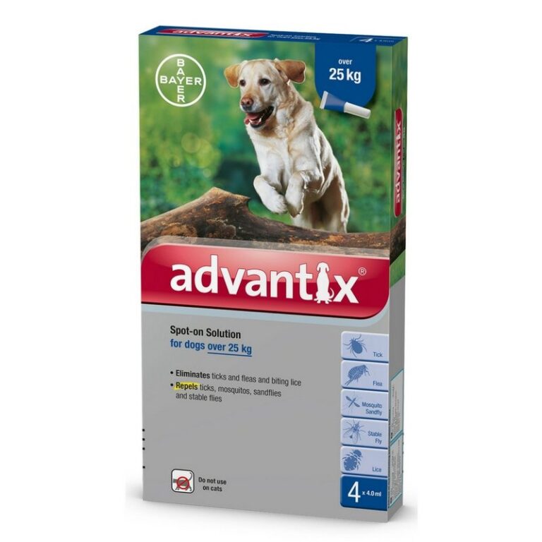אדוונטיקס טיפות למניעת פרעושים וקרציות לכלבים מעל 25 ק"ג