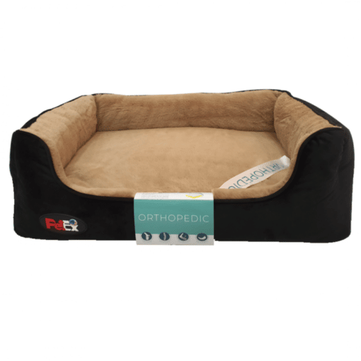 מיטה אורתופדית לכלב בצבע שחור במידה 40x40x16 ס"מ - פטקס