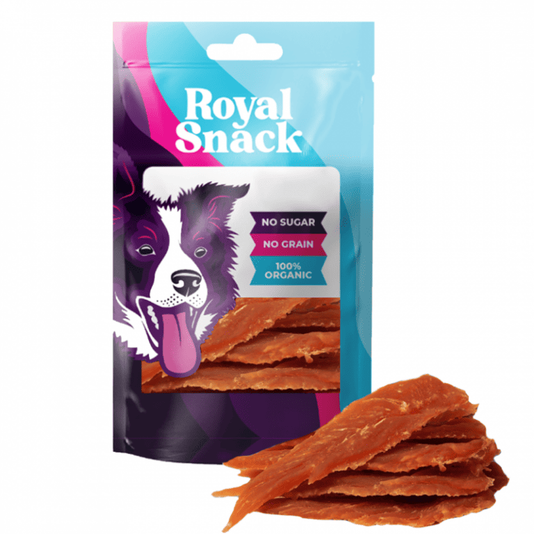חטיף איכותי לכלב חזה עוף - Royal Snack Chicken Jerky