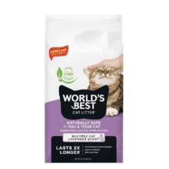 מצע חול תירס 6.8 ק"ג מתגבש בניחוח לוטוס WORLD'S BEST Multiple Cat Lotus Blossom Scented