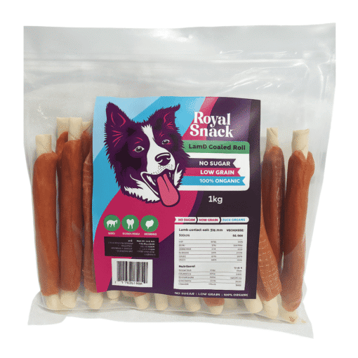מקלות לעיסה בציפוי כבש 7 אינץ 1 ק"ג - Royal Snack lamb coated roll