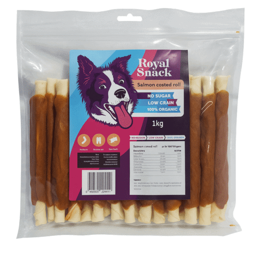 מקלות לעיסה בציפוי סלמון 7 אינץ 1 ק"ג - Royal Snack salmon coated roll