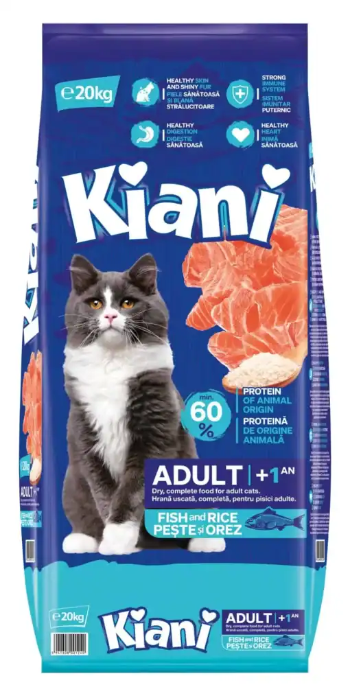 קיאני חתול דג ואורז 20 ק"ג - Kiani