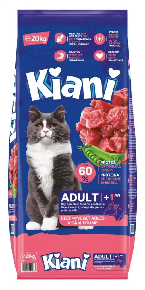 קיאני חתול בקר וירקות 20 ק"ג - Kiani