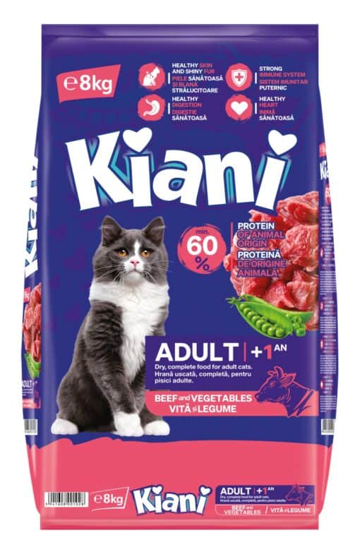קיאני חתול בקר וירקות 8 ק"ג - Kiani